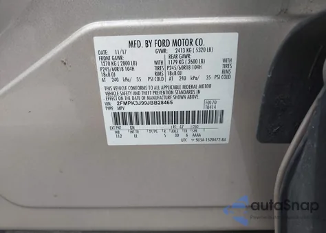2018 Ford Edge Sel from USA, damaged, VIN 2FMPK3J99JBB28465